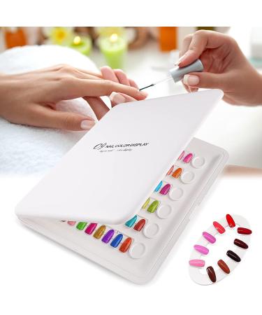 Noverlife Upgraded 120 Nail Colors Chart Display Book - No Glue Needed, White Nail Sample Book with Tips - Nail Polish Display & Sample Set - Buy Online on GoSupps.com