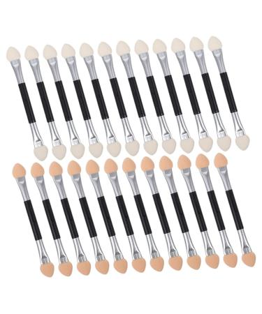 PLAFOPE 24pcs Latex Eye Shadow Stick Makeup Brush for Women Makeup Girl Makeup Brush Aluminum