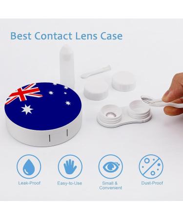Australian Flag Contact Lens Travel Kit - Portable Cute Case with Mirror for Daily Use - Buy Online on GoSupps.com