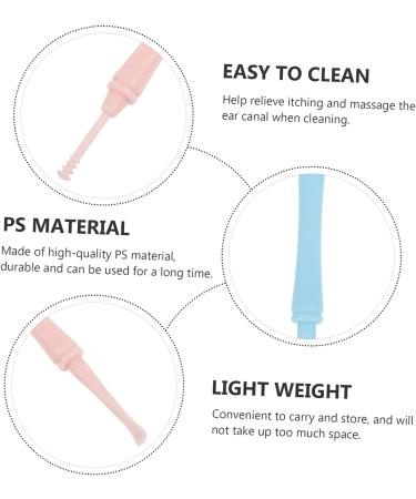 Double-Headed Spiral Ear Wax Removal Tools - 4 Pcs Set for Household Cleaner - Random Color - 10x0.8x0.8cm - Buy Online on GoSupps.com