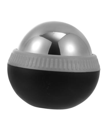 Homsfou 1stk Massage globe made of stainless steel yoga fitness ball rolling ball massage ice ball roller foot massage hand massage devices cold rolling ball answer healthcare roller steel 8.3x7.5x7cm black