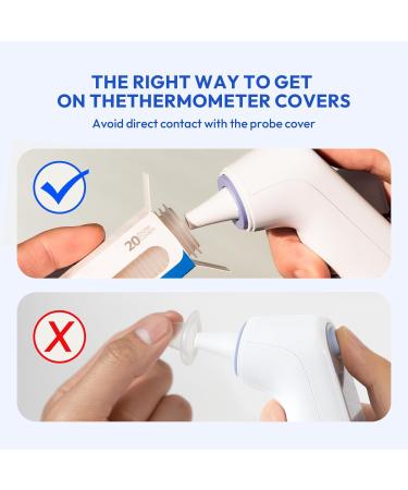 120X Disposable Ear Thermometer Probe Covers - Compatible with Braun - 0% BPA Lens Filters & Refill Caps - Buy Online on GoSupps.com