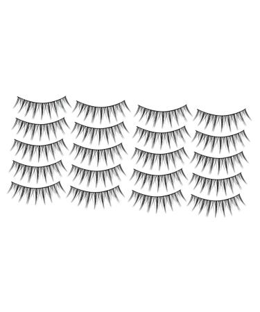 MAGICLULU 20 Pairs Fake Eyelashes Reusable Black Eyelashes Natural Lashes False Eyelashes Lashes Natural Look Short Fake Lashes Natural Soft Light Fake Lash Mango Fiber Set Slim