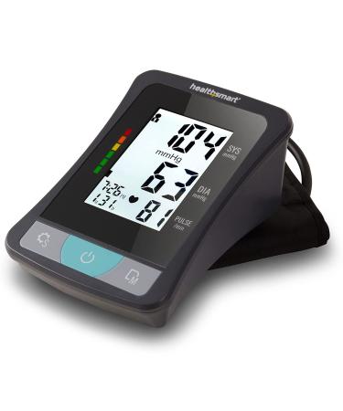 HealthSmart Digital Select Arm Blood Pressure Monitor with Automatic Upper Arm Cuff that Displays Blood Pressure Pulse Rate and Irregular Heartbeat Stores up to 120 Readings for 2 Users