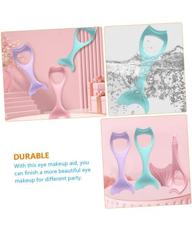 Beavorty Mascara Brush Stamp Eyeliner Mutitool Lashes Tool 4pcs Eyebrows Shape Sticker Lipstick Wearing Aid Lash Shield Guard Silicone Eyeliner Aid Tools Make up Tools for Eyes Makeup Aids 15X5.7CMx4pcs Bluex4pcs - Buy Online on GoSupps.com