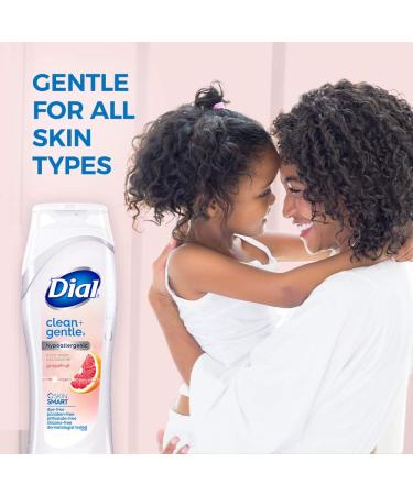 Dial Clean + Gentle Body Wash - Grapefruit Scent Hydrating & Moisturizing 16 fl oz (Pack of 6) | International Shipping Available - Buy Online on GoSupps.com