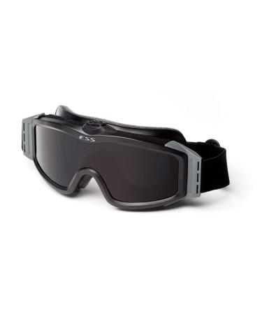 Ess Clear/Smoke Gray Tactical Goggles, Anti-Fog, Scratch-Resistant, Asian-Fit