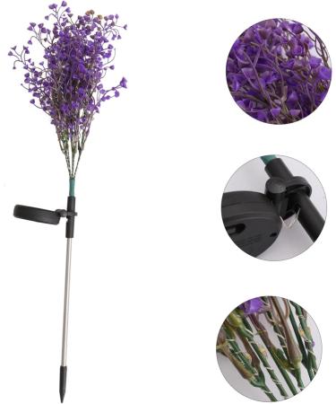 1pc Solar Light LED Yard Light Lantern Decor LED Decor Ground Lamp Ornament Lawn Lamp Adornment LED Lamp LED Yard Lamp Garden Lamp Flower Solar Light White Sunflower Light up Lamp (Purple 66x6cm) - Buy Online on GoSupps.com
