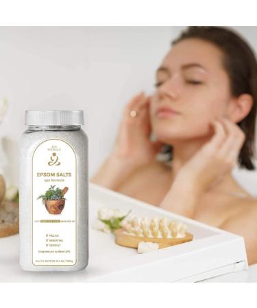 Zen Rituals Epsom Bath Salts - 1 KG Medicinal Herbs Spa Formula with Pure Magnesium Sulfate | International Shipping - Buy Online on GoSupps.com