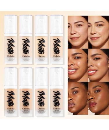 INTEROOKIE Matte Foundation 8-Color Concealer Long-Lasting and Waterproof Makeup Perfect for Acne Control (3) - Buy Online on GoSupps.com