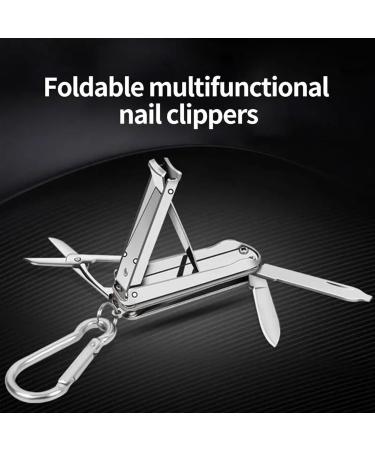 Nail Clippers Portable Multifunctional Fingernail Cutting Folding Single Nail Clippers with Scissors Keychain Household (Color : Six in One) - Buy Online on GoSupps.com