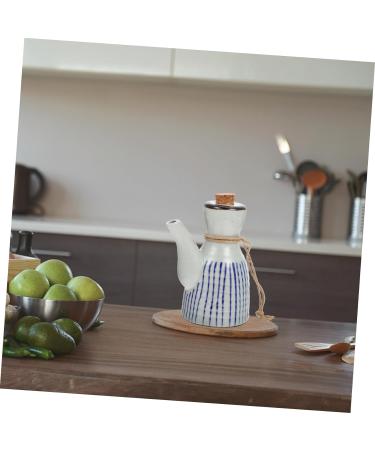 Zerodeko 2pcs Ceramic Soy Sauce Pot Seasoning Container Shoyu Dispenser Sauce Container Soy Sauce Dispenser Syrup Ceramic Soy Sauce Container Syrup Dispenser Oil Storage Tank Ceramics Wood 7X7X12CMx2pcs Assorted Colorx2pcs - Buy Online on GoSupps.com