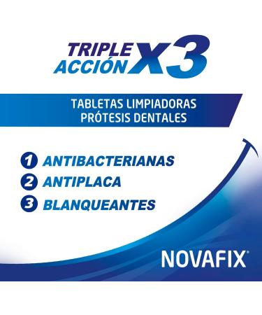 NOVAFIX Novafix - Triple Action Cleaning Tablets - For dentures and orthodontic appliances - Box of 104 units (for economical use) - Buy Online on GoSupps.com