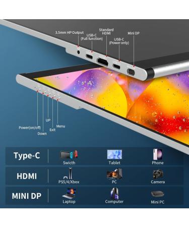 Magedok 16 2K Portable Touchscreen Monitor - 144Hz Gaming HDR 1ms 100% P3 IPS VESA Anti-Glare - Compatible with Laptop Mini PC PS5/4 Xbox - International Shipping Available - Buy Online on GoSupps.com