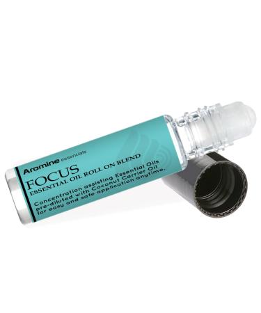 Focus Essential Oil Roll On Pre-Diluted 10ml (1/3 fl oz) Great Studying Essentials