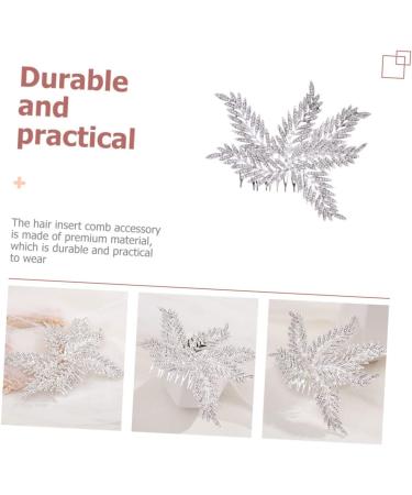 minkissy Comb bridal comb winter wedding decor bridal headpieces for wedding Bridal Hair women hair leaves hair comb Snowflake crystal headpiece hair decor alloy bride rhinestones Wig - Buy Online on GoSupps.com