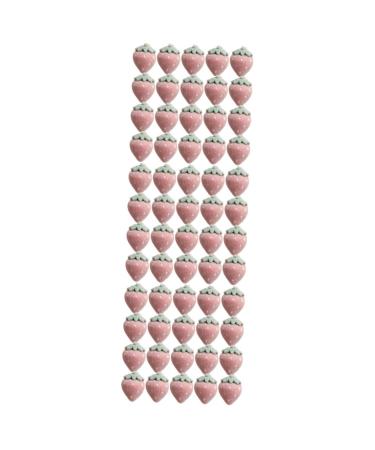 40 Pcs Flocked Strawberry Accessories Earring Sweet Child 2.4X1.8CMx3pcs As Shownx3pcs