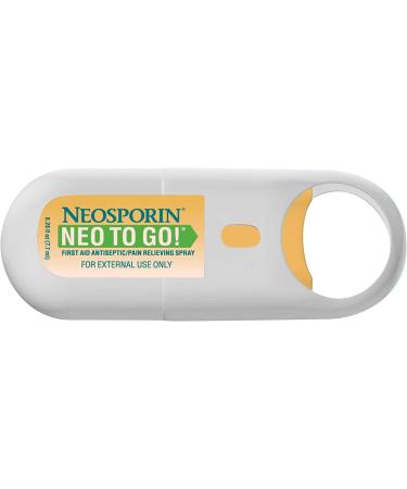 Neosporin + Pain Relief Neo To Go! Antiseptic Spray 0.26 fl oz - Fast First Aid Solution - Buy Online on GoSupps.com