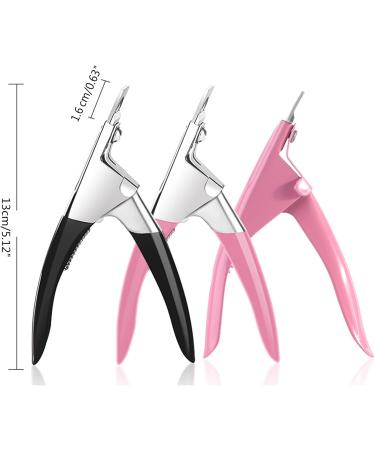 Professional Acrylic Nail Fake False Nails Tip Cutter Nail Trimmer for Artificial Nail Manicure Nail Art Tool Stainless Steel Nail Professional Nail Tool U-Shaped Nail Pink - Buy Online on GoSupps.com