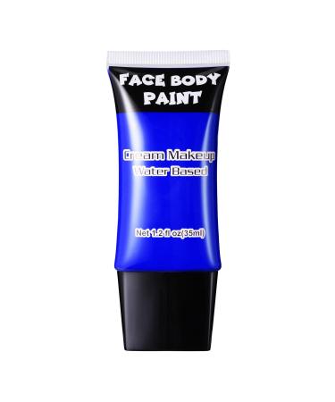 Blue Face Paint Professional Face Painting Kit Cream FX Water Based Body Paint Full Coverage Foundation Makeup SFX Makeup For Halloween Avatar Corpse Bride Mystique Mermaid Clown Cosplay