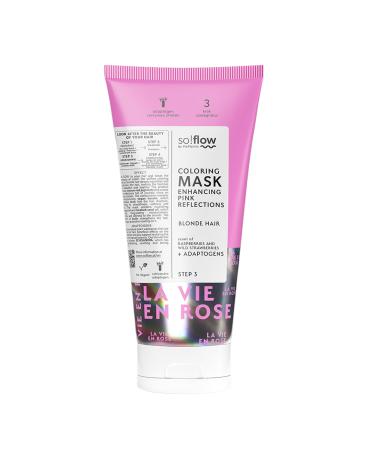 So!Flow Refreshing Toning Mask For Blonde Hair - Color Correcting Mask With Raspberry And Wild Strawberry Moisturizing Hair Care With Vegan Keratin And Nourishing Oils