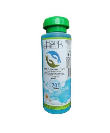 Hand Shield Hand Cleansing Hygiene Lotion 100ml 70% Alcohol Chamomile Extract