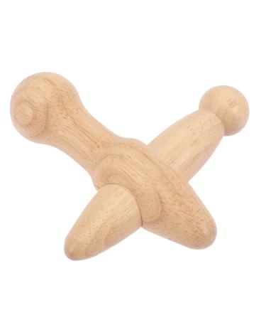 Minkissy foot massage device Neck-massage tab trigger point massage device made of wood massage base for scratch board wood tool massage tab made of wood massage roller made of wood wooden shoulder