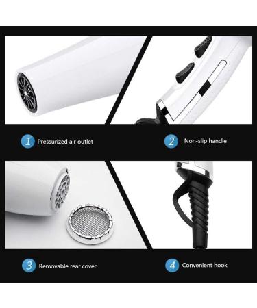 2000W Hair Dryer with Air Nozzle Powerful Hairdryer Fast Drying Blow Hair-Dryer AC Motor 2 Speed and 3 Heat Cold Shot Button 3.0m Long Cable Light Quiet for Home and Salon Women Men Small Gift - Buy Online on GoSupps.com