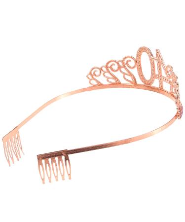 Frcolor 40th Birthday Tiara - Rose Gold Crystal Rhinestone Princess Crown for Women - Buy Online on GoSupps.com