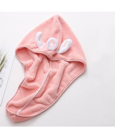 Microfiber Hair Towel Set for Women - Quick Drying Pink & Brown Turbans Cute Bath Hats Absorbent Hair Dryers (2 Pieces) - Buy Online on GoSupps.com