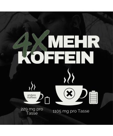 4 x Black Insomnia Coffee Beans - Extra Strong 1105mg Caffeine per Cup | World's Strongest Coffee | 100% Robusta & Dark Roasted Espresso | 4 Pack (453g Each) - Buy Online on GoSupps.com