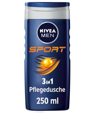 Nivea men sport shower gel (250 ml) pH -skin -friendly care shower with a vitalizing fragrance men shower gel with minerals for body face and hair 250 ml (1 Pack) sports - new version - Buy Online on GoSupps.com