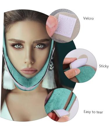 FRCOLOR Elastic 1pc Thin Face Belt Face Tape V Line Facial Lifting Face Shaper Belt Chin Cheek Slim Woman Anti Wrinkle Shaping Belt Mercerized Cloth 60X10.5X1cm Green - Buy Online on GoSupps.com