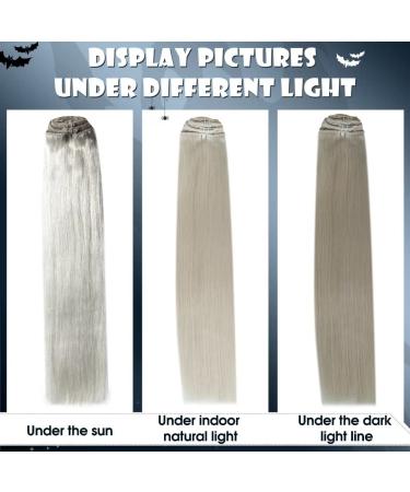 Hetto Real Hair Clip-In Extensions - Remy #60 White Platinum Blonde 120g 50cm - International Shipping - Buy Online on GoSupps.com