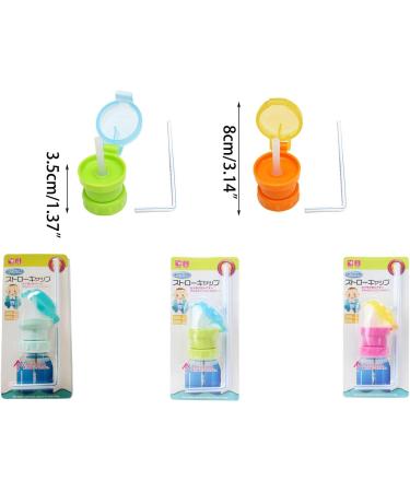 Spill Proof Water Bottle Straw Cap Portable SodaWater Bottle Twist Cover Cap with Straw for Children Adults - Buy Online on GoSupps.com