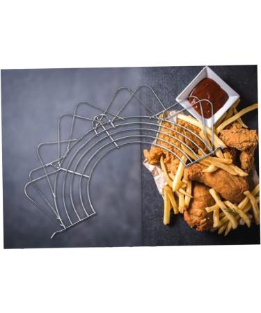 PRETYZOOM 6 Pcs Fry Pan Tempura Rack Tempura Drainer Grilling Cooling Rack 14 Inch Wok Frying Oil Draining Rack BBQ Cooling Rack Drain Rack Fryer Rack Food Kitchen Utensils Stainless Steel - Buy Online on GoSupps.com