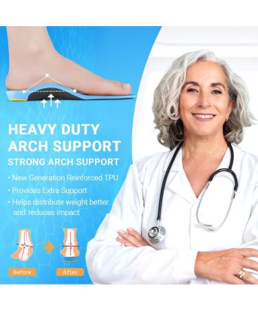 Valsole Plantar Fasciitis Insoles - Men 6-7.5/Women 7-8.5 - 2 Pack  Size S 260mm - Buy Online on GoSupps.com