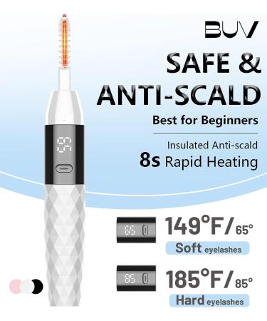 USB Rechargeable Heated Eyelash Curler with Comb | Electric Eye Lash Curler - White - Buy Online on GoSupps.com