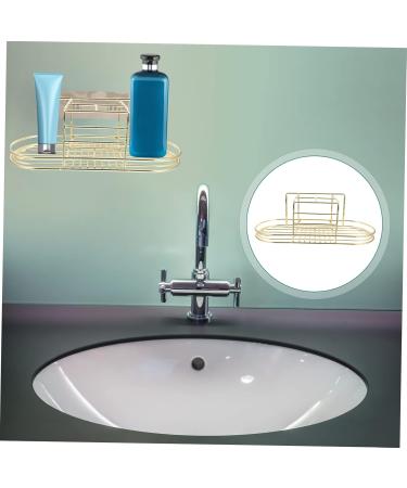 Alipis 3 STK Toothbrush Dispenser & Holder - Stylish Bathroom Storage for Electric Toothbrushes - Wall-Mounted Toothpaste Organizer - Gold Iron Wave Design (28x11.5x9cm) - Buy Online on GoSupps.com
