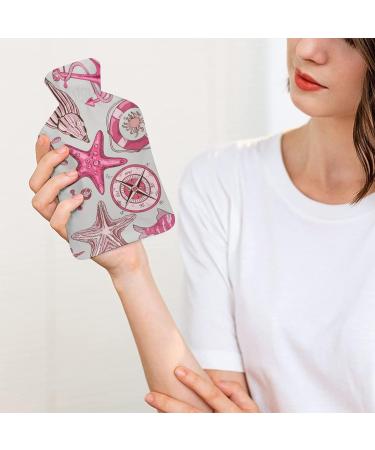 Starfish Compass Hot Water Bottle with Plush Cover - Cozy Bed Warmer for Adults & Kids | 26.5x15.3cm - Buy Online on GoSupps.com