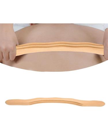 Massage Stick Roller - Ergonomic 3-Slots Wave Handle Wood Scratching Stick for Abdomen & Waist | International Shipping - Buy Online on GoSupps.com