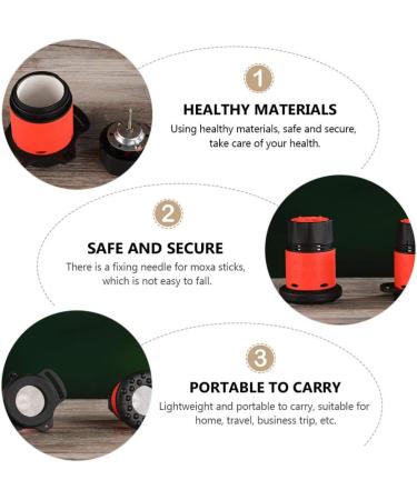 Heallily 2 PCs Moxa Box - Portable Moxibustion Stick Holder for Acupuncture | Ideal for Neck Shoulder Waist & Legs - International Shipping Available - Buy Online on GoSupps.com