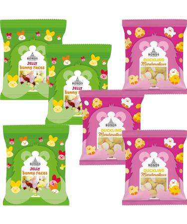 06 x Mixed Bonds Duckling Marshmallows 80g Jelly Bunny Faces Bag 100g (3 Bag in each type) | Ideal for Easter Treat - Buy Online on GoSupps.com