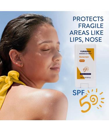 Mineral Sunscreen Stick SPF 50+ | Water-Resistant Broad Spectrum UVA/UVB Protection | Oxybenzone-Free | Natural Extracts | Hands-Free for Face & Body - Buy Online on GoSupps.com