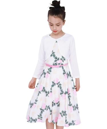 BONNY BILLY Girls Knitted Cotton Bolero Shrug - White, 3-4 Years - Buy Online on GoSupps.com