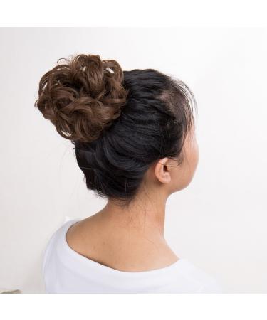 SEGO Hair Extensions - Realistic Ash Brown Wavy Tie Updo Bun | 30g Quality Hair Enhancements - Buy Online on GoSupps.com