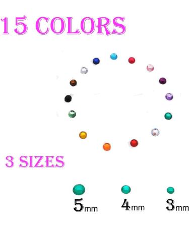 900pcs Self-Adhesive Rhinestone Stickers | 15 Colors | Face Gems, Body & Nail Makeup | Festival & Carnival Embellishments - Buy Online on GoSupps.com