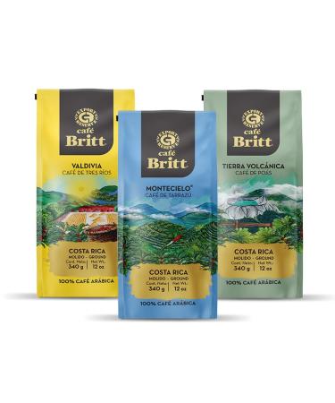 Costa Rican Gourmet Coffee 3-Pack Medium Light & Dark Roast Ground