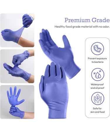 100pcs Nitrile Gloves Disposable Gloves Food Safe Powder Free Latex Free Gloves for Tattoo Mechanics Hairdressing Home use Large Purple - Buy Online on GoSupps.com