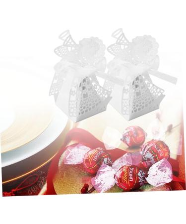 TEHAUX 50pcs Personalized Tags Small Gifts Packaging Wedding Favor Chocolate Packaging Wedding Gift Boxes Wedding Party Boxs Party Favor Boxes Wedding Box White Hollow Out 1 count (Pack of 1) White - Buy Online on GoSupps.com